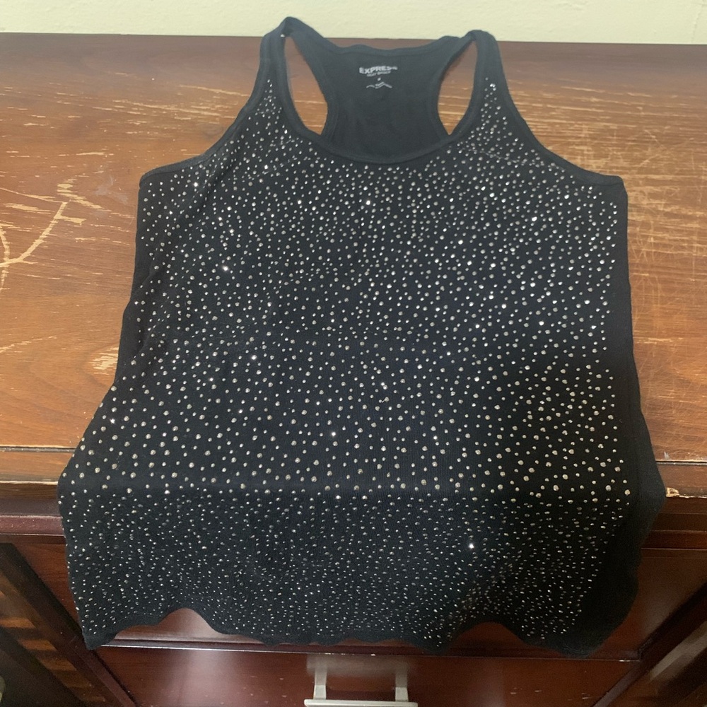 Express Sleek Black Racerback Tank - Picture 3 of 4